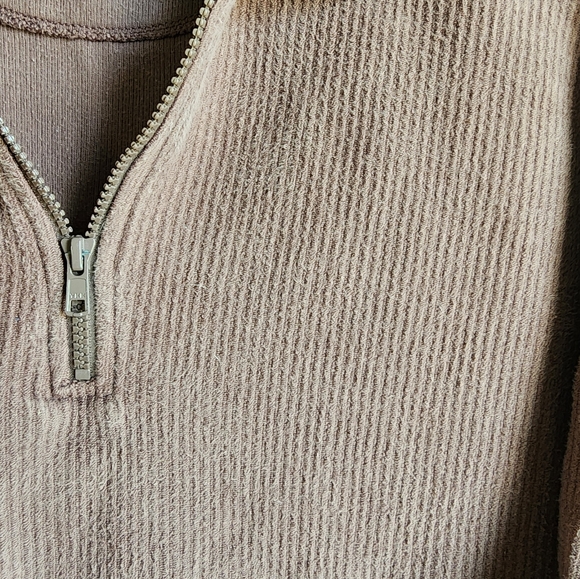 Aerie Ribbed Quarter Zip - Picture 3 of 3